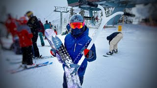 SNOW SCOOTERING at a mountain resort first time [upl. by Rosette792]