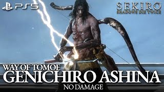 Genichiro Ashina Way of Tomoe Boss Fight No Damage Sekiro [upl. by Notlew]