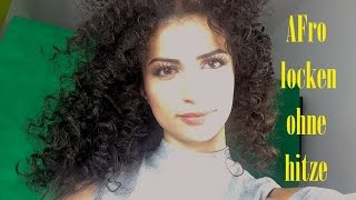 Afro locken ohne Hitze selber machen Mini Locken ohne Hitze selber machen mit Strohhalmen VERLOSUNG [upl. by Anerom]