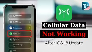 How To Fix Cellular Data Not Working on iPhone After iOS 18 Update  Cellular Data Problem Solved [upl. by Arron]