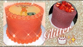 SPARKLY GLITTER CAKE [upl. by Anoyk883]