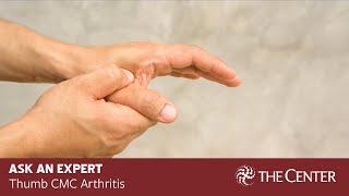 Thumb Carpometacarpal CMC Joint Arthritis Treatment [upl. by Goeger]