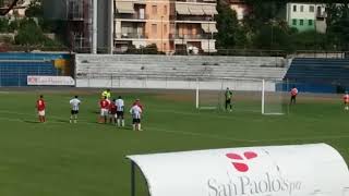 Calcio Savona  Lavagnese il rigore parato da Bellussi [upl. by Standley]