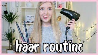 HAAR ROUTINE VOOR LANG STEIL EN GLAD HAAR [upl. by Adni]