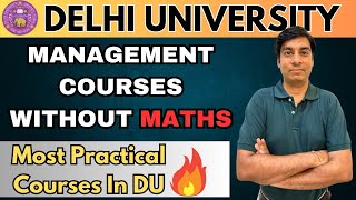 Vocational Courses in Delhi University Best Management Courses without quot Mathsquot 🔥🔥 Dont Miss [upl. by Tabby]