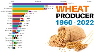 Top 20 most wheat production country 1960  2022  largest wheat producers in the world 2022 [upl. by Jay]