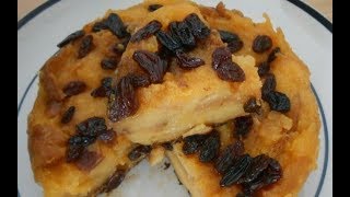 No Oven Best Eggless Bread Pudding With Custard And Raisins [upl. by Gerrie700]