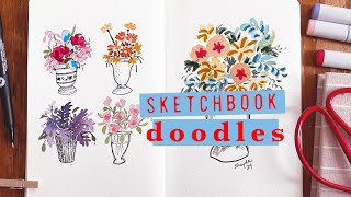 NO FAIL Watercolor Flower Doodles [upl. by Gough]