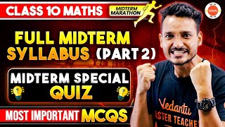 CBSE Class 10 Math Full Syllabus for Mid Term  Class 10 Math Midterm Special Quiz Part 2 [upl. by Vial]