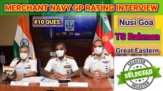 MERCHANT NAVY INTERVIEWNUSITS RAHMANTHE GREAT EASTERN INTERVIEW QUESTIONS NAVY INTERVIEW VIDEO [upl. by Castera]