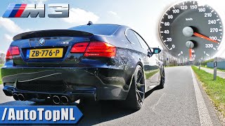 BMW M3 E92 STRAIGHT PIPED SOUND amp 300kmh ACCELERATION by AutoTopNL [upl. by Senskell653]