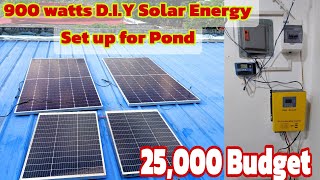 Solar Energy Setup 900 watts for only 25000 Budget for Pond [upl. by Sivatco]