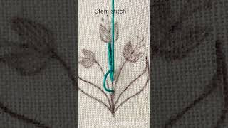 Hand embroidery stem stitch [upl. by Glennon340]