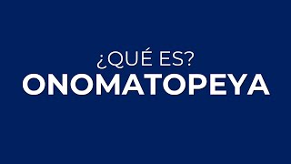 ¿Qué es una ONOMATOPEYA [upl. by Om]