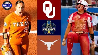 1 Oklahoma vs Texas Highlights  WCWS Finals Game 2  2022 College Softball Highlights [upl. by Emelda]