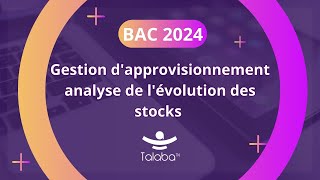 gestion dapprovisionnement analyse de lévolution des stocks bac2024 [upl. by Gregoor]