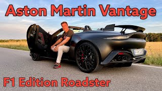 Aston Martin Vantage F1 Edition Roadster Sportwagen mit V8Biturbo von AMG  Test  Review  2022 [upl. by Edsel]