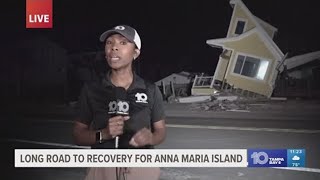 Rod amp Reel Pier restaurant on Anna Maria Island swallowed in Gulf during Hurricane Milton [upl. by Sommers574]