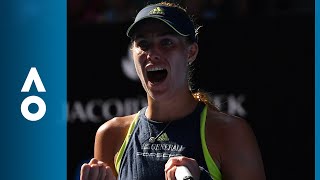 Incredible rally between Kerber and Halep SF  Australian Open 2018 [upl. by Bhayani903]