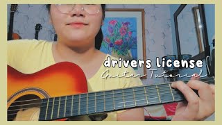 Drivers License  Olivia Rodrigo Easy Guitar Tutorial [upl. by Jacinta]