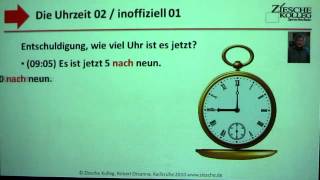 121 Deutsch lernen A1 Die Uhrzeit 02 inoffziell01 [upl. by Trebor507]