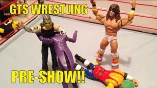 GTS WRESTLING PreSHOW for PayBitch WWE parody Mattel wrestling figures matches animation [upl. by Dranyl]