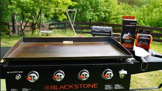 Grill Blackstone quotFlat Top Griddlequot Wypalanie Płyty Żeliwnej KO [upl. by Odnolor]