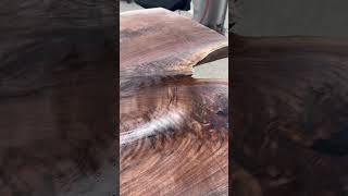 Would ya 👀at this CutTwiceWoodworks LiveEdge BlackWalnut TableMaker Shorts Viral [upl. by Tildi597]