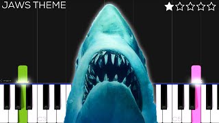 JAWS THEME  EASY Piano Tutorial [upl. by Prendergast]