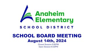 Anaheim Elementary School Board Meeting  September 11 2024 [upl. by Ainecey]