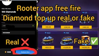 rooter app free fire diamond top up real or fake in tamil  subscribe and support \\ 😱😱😱 freefire [upl. by Bore]