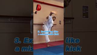 Spinning hook kick  ushiro ura mawashi Geri  step by step karate shotokan kicks martialarts [upl. by Xino]