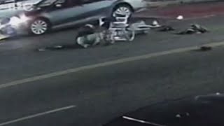 Man in wheelchair hit by car in North Hollywood  Police looking for driver [upl. by Nigam]