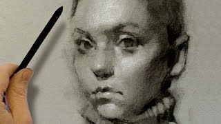 Portrait Drawing with Soft Charcoal [upl. by Holton369]