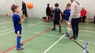 HFSA Soccer Drill for Kids  Shielding the ball [upl. by Hserus]