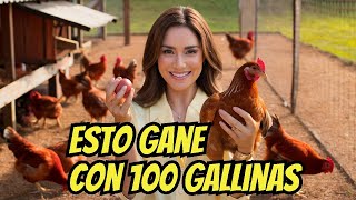 ¿Cuál es la ganancia de 100 gallinas ponedoras [upl. by Lenahtan]