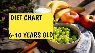 How to plan healthy diet for children  Diet chart for 6 to 9 year old balanceddietchart [upl. by Eolanda]