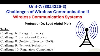 Wireless Communication System Unit 7 Limitations of Wireless Communication Continued [upl. by Airtap]