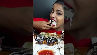 ASMR Eating Chocolate Truffle CakeDonutStrawberry Vanilla Ice Cream Cake ASMR Eating Mukbang Video [upl. by Lelah990]