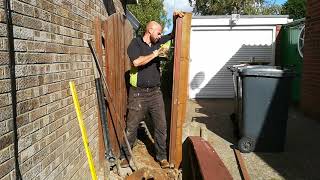 Replacing a gate post [upl. by Endres]