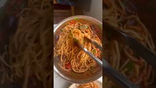 Cherry Tomato amp Garlic Spelt Spaghetti 🍅🧄 30minutemeals spaghettirecipe vegandinner [upl. by Eyk440]