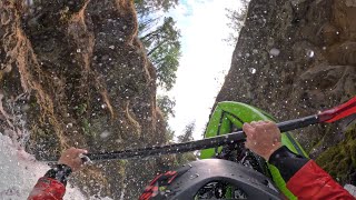 Accidentally Swimming below Steelhead falls Lowerlower White Salmon River Kayaking [upl. by Hemminger958]