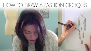 How to draw a Croquis for fashion Illustration [upl. by Fina139]