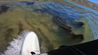 SURFING SUMMER GLASS AT RINCON RAW POV [upl. by Ramo223]