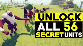 TABS  HOW TO UNLOCK ALL SECRET UNITS  56 SECRET UNITS for 2021 Totally Accurate Battle Simulator [upl. by Jehiel]