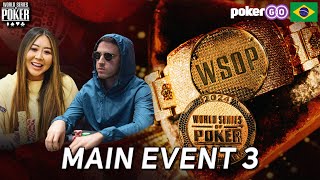 Koray Aldemir Maria Ho e Tom Dwan são os destaques do dia 3 do Main Event [upl. by Odraner]