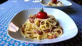 Linguine à la carbonara  Recettes de Pâtes  Galbani [upl. by Bowne]