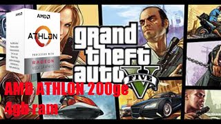 GTA V ON AMD ATHLON 200GE 4GB RAM [upl. by Akinajnat]