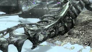 Skyrim  Word of Power Location  Freeze Frost Breath  Dragon Fight [upl. by Eidak637]