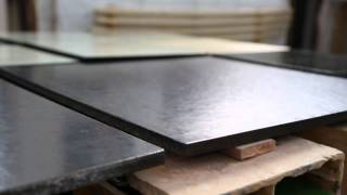 Lava stone glazed tiles custom made countertops and sinks inside the craftmen workshops [upl. by Ivor]